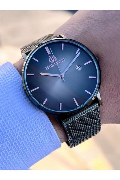 Bigotti EBG.1.10120.5 Bigotti Steel Cord 5 ATM Waterproof Men's Wristwatch