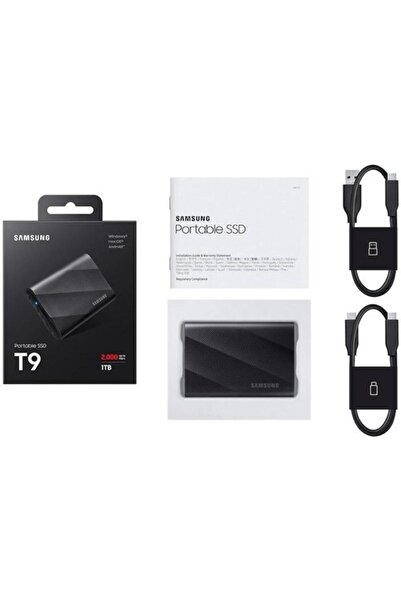 Samsung T9 1TB MU-PG1T0B/WW 2.000MB/sn USB 3.2 Gen 2x2 Taşınabilir SSD Siyah 3 YIL