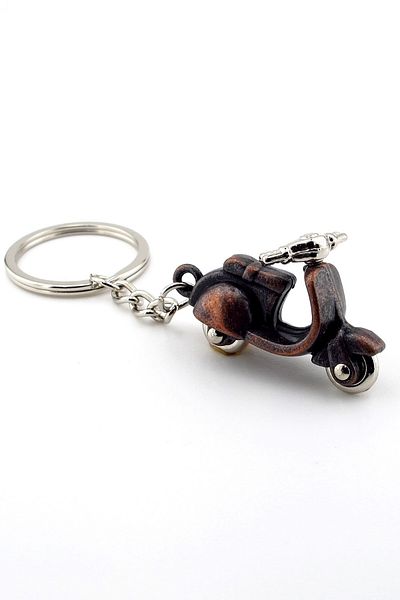 Solfera Bronze Colored Vespa Scooter Motorcycle Metal Keychain KC076