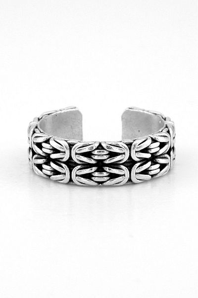 Solfera King Chain Pattern Brass Adjustable Men's Ring RG044
