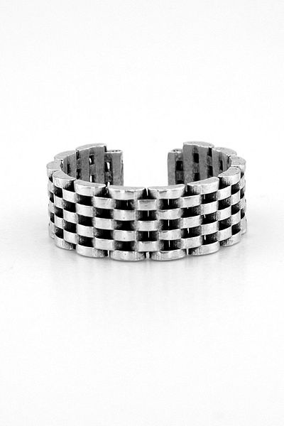 Solfera Watch Cord Pattern Brass Adjustable Men's Ring RG058
