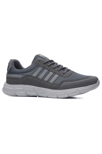 İmerShoes Tenis gri pentru bărbați - mărime mare pentru adulți, șireturi din plasă, flexibil confortabil 050