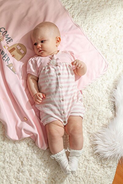 Babydola Barbatöz Kız Bebek Bayramlık Tulum 12666