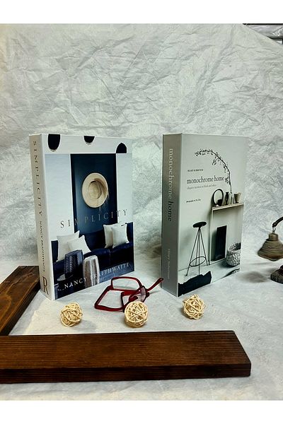 Nikadu Monochrome & Simplicity Set of 2 Decorative Book Box Set