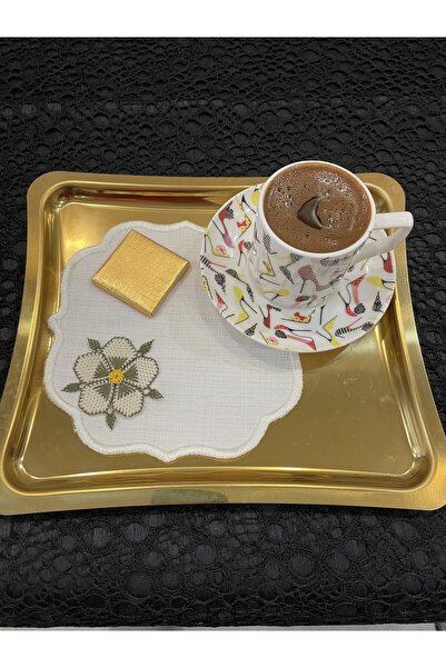 Acurmans İğne Oyası Kahve Yanı Sunum Peçetesi