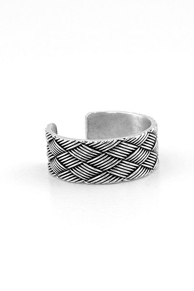 Solfera Rope Braid Pattern Brass Adjustable Men's Ring RG041