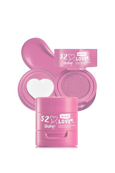 MUJGAN Heart Detailed Sponge Liquid Blush No:2