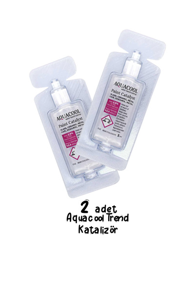 Aquacool Trend Akrilik Hobi Boyama Seti 1000 ml, 2 Adet Katalizör, Kadife Rulo 10 Cm, Boyacı Tavası, İpek Fırça