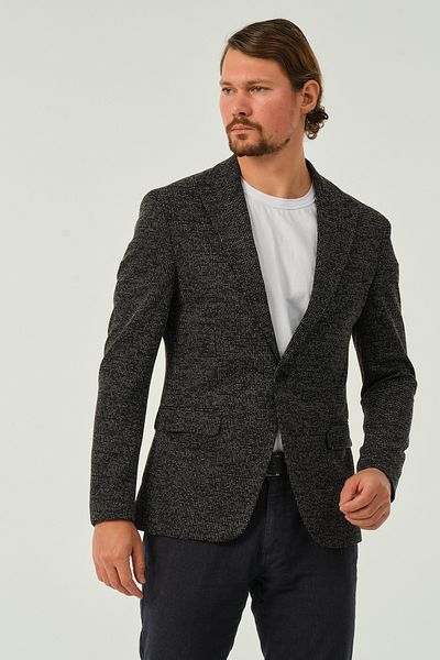 VALUE Dark Gray Slim Fit Classic Lined Regular Blazer Men's Jacket