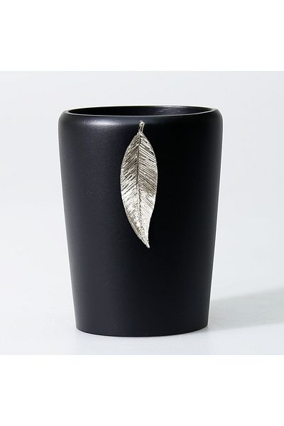 Selim Διανομέας υγρού σαπουνιού Leaf Μαύρο Ασημί