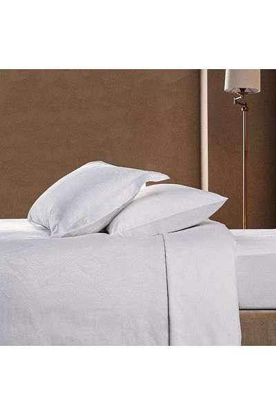 Marie Claire Set cuvertură de pilota albă - satin de bumbac minim, dublu iarnă
