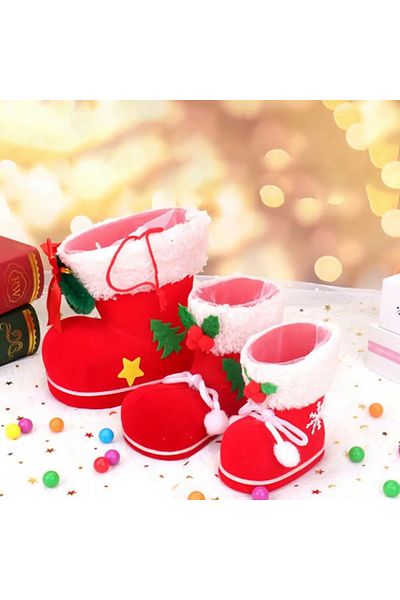 Zigver Christmas Candy Storage Boots Christmas Decoration Tree Shoes Style Candy Holder Hanging Pendant Plastic Yen