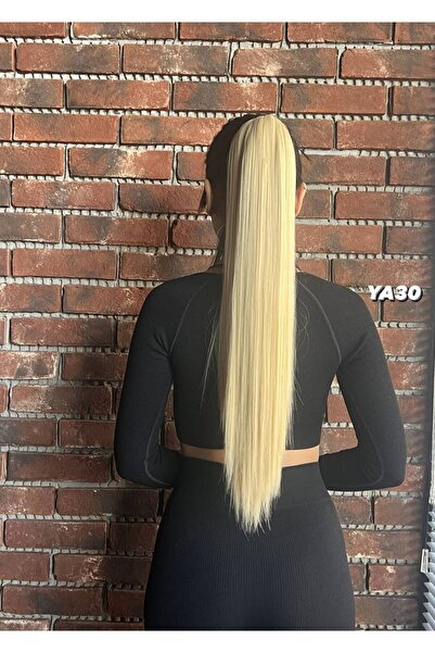 Suzan Peruk Tokalı Düz At Kuyruğu -KOYU SARI