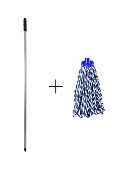 YUSUFOĞLU Mop 120 Cm Metal Sap+İpli Islak Mop