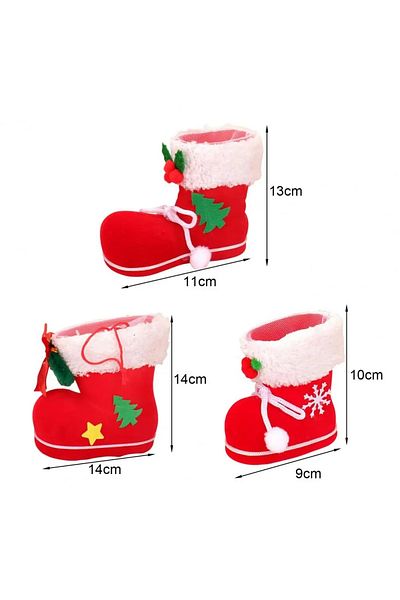 Zigver Christmas Candy Storage Boots Christmas Decoration Tree Shoes Style Candy Holder Hanging Pendant Plastic Yen