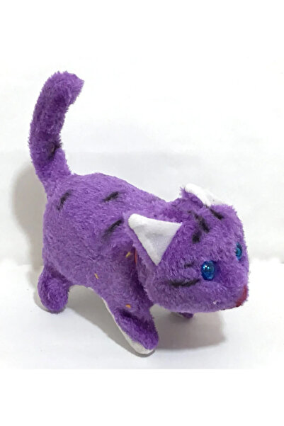 Numaca Miyavlayan Sesli Yürüyen Oyuncak Peluş Kedi - Gözleri Işıklı - Hareketli - Oyuncak Kedi - Peluş