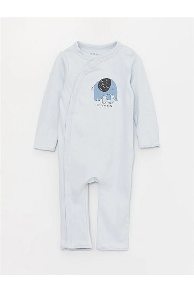 LC Waikiki LCW baby Crew Neck Long Sleeve Baby Boy Jumpsuit 2-pack