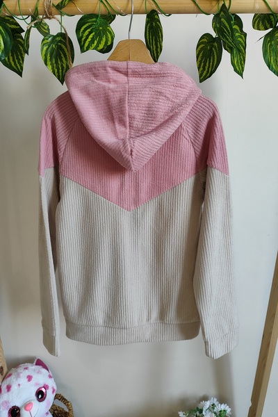 DFN POLAR HOODED ZIPPERED TRACKSUIT TOP