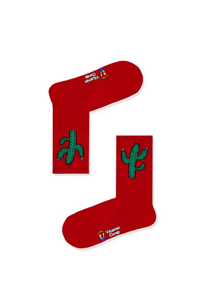 Vitamin Çorap Спортни чорапи Cactus Red