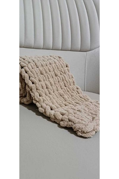 Moda Biçer Plush Knitted Scarf Shawl