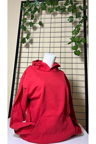 MODA Düz Unısex Kapüşonlu Sweatshirt