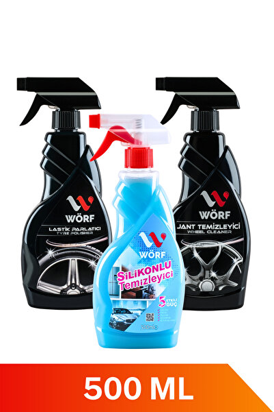 WÖRF Araç Yıkama Ve Bakım Seti 13'lü Full Oto Bakım Ve Temizlik Seti Kovalı Set