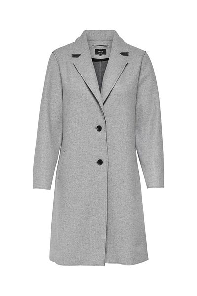 ONLY 15213300 Nur Onlcarrıe Bonded Coat Otw Noos Kadın Kaban Light Grey Melange