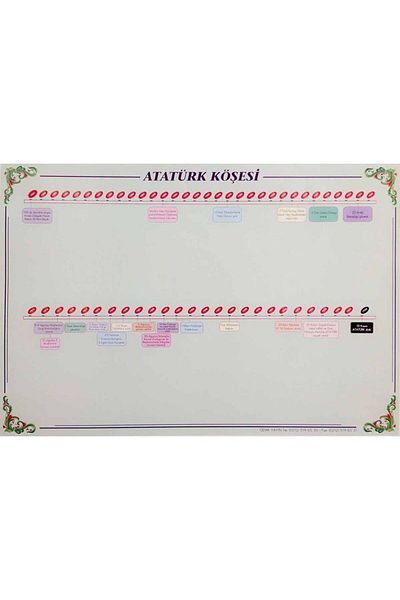 Okul Dünyası لافتة زاوية أتاتورك (يمكن معالجة) 57x82 سم