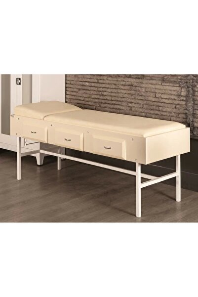 Genel Markalar Ayarlanabilir Ahşap Çekmeceli Muayene Masası Beyaz