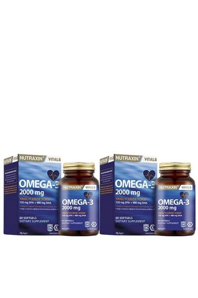 Nutraxin Omega 3 2000 Mg 60 Tablet X 2 Adet