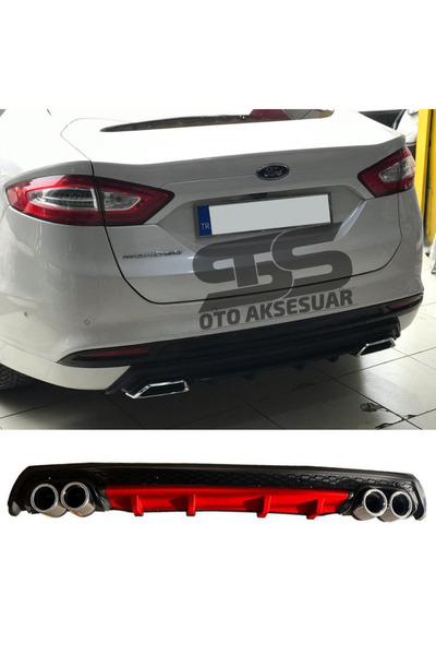 STS Oto Aksesuar Ford Mondeo MK4 Difüzör Uyumlu Arka Tampon Eki 4 Egzoz Çıkış...