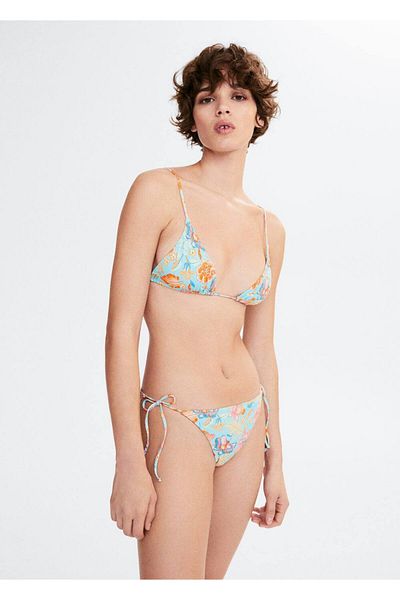MANGO Woman Dreieckiges Bikinioberteil mit Blumenmuster