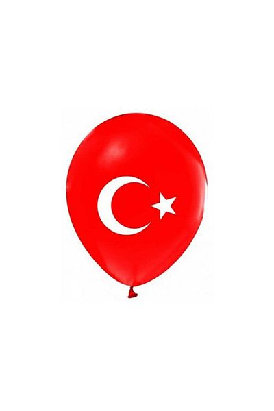 PartAntalya Turkish Flag Crescent-Star Balloon 20 Pieces