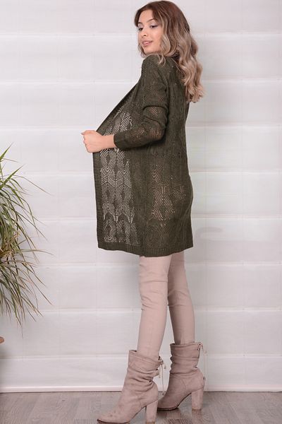 AVORWE Openwork Lace Pattern Look Women's Knitwear Cardigan
