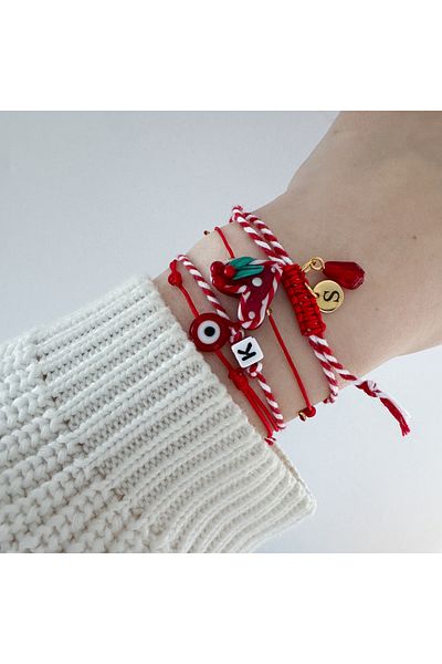 CHARMLUCKY Murano Christmas bracelet combination 1