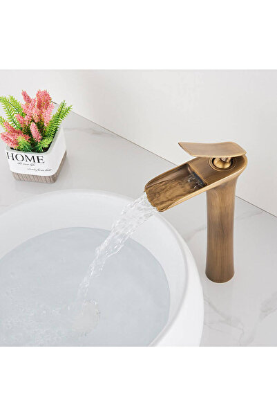banyosepeti Şelale Akışlı Çanak Lavabo Bataryası Antik Şelale Altın Çanak Lav...
