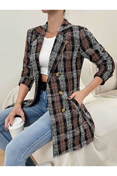 JESSE STORY WOMEN'S JACKET CHANEL FABRIC STRIPED DESIGN JACKET