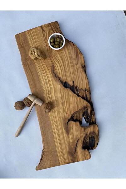 Zeytin Ağacı Sunum Tahtası & Zeytin Ağacı Ahşap Sunum Tabağı (50x20x2cm)