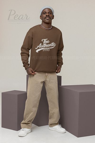 Pear Wear Αυθεντικό ανδρικό φούτερ oversize με στάμπα