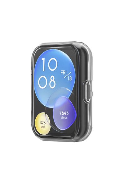 Dolia Huawei Watch Fit 2 Compatible Silicone Case and Screen Protector Colorful Stylish Design 360 Full Protection
