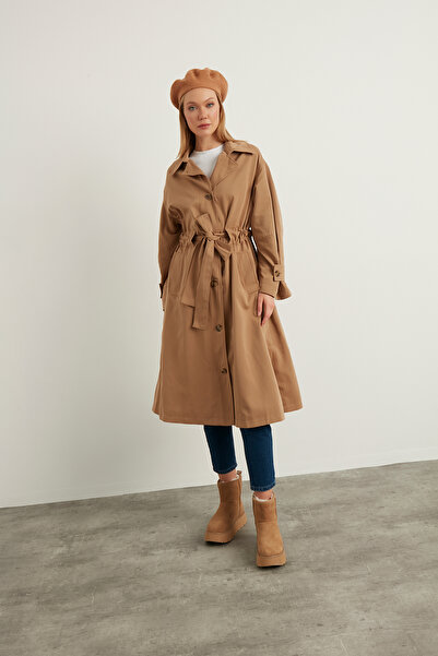 You&More Kadın Oliver Mevsimlik Su Geçirmez Trençkot