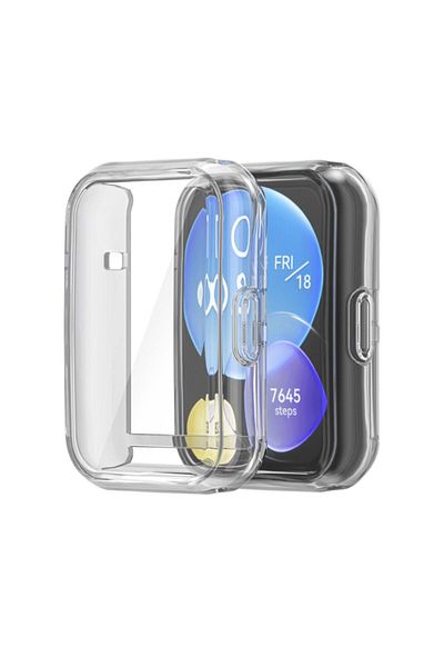 Dolia Huawei Watch Fit 2 Compatible Silicone Case and Screen Protector Colorful Stylish Design 360 Full Protection