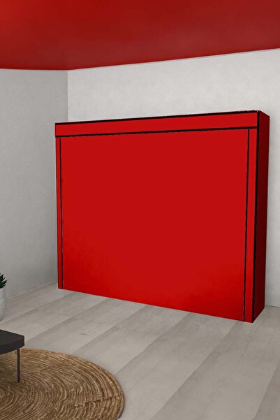 CimriKese Plastik Raflı 3 Askılı Mobilya Portatif Gardrop Geniş Hacimli Bez Dolap