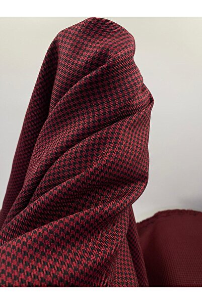 Bursa Kumaş Kazayağı Desenli Elbiselik Kumaş