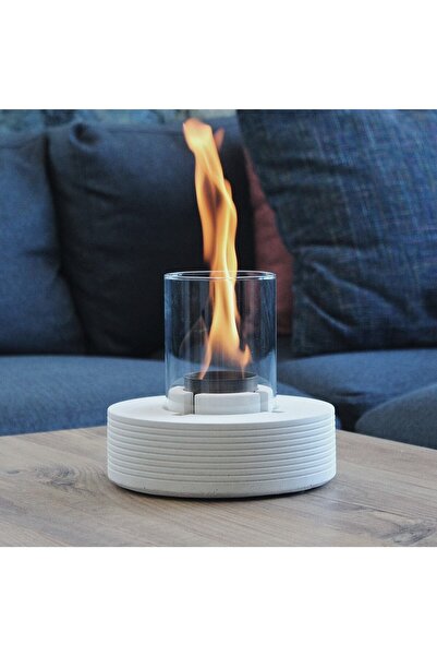 TABART Pure-fire V.3 Bacasız Beton Masaüstü Şömine 1 Litre Tabfire Şömine Yakıtı