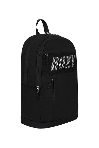 Roxy Licensed Black Unisex Multi-Compartment Water Resistant Daily Backpack
