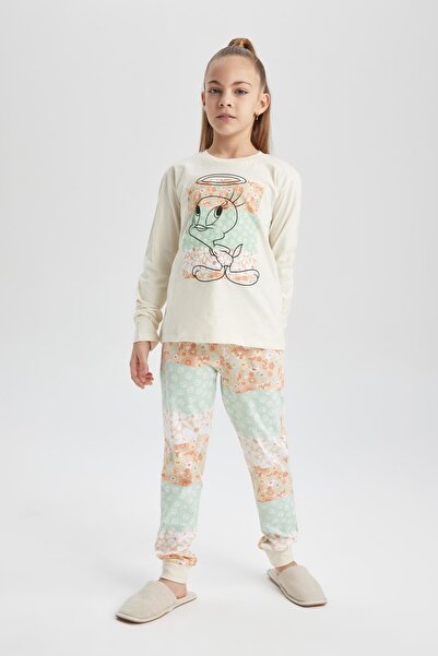 DeFacto Girl's Looney Tunes Long Sleeve Pajama Set