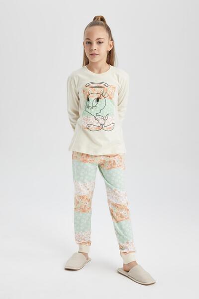 DeFacto Girl's Looney Tunes Long Sleeve Pajama Set