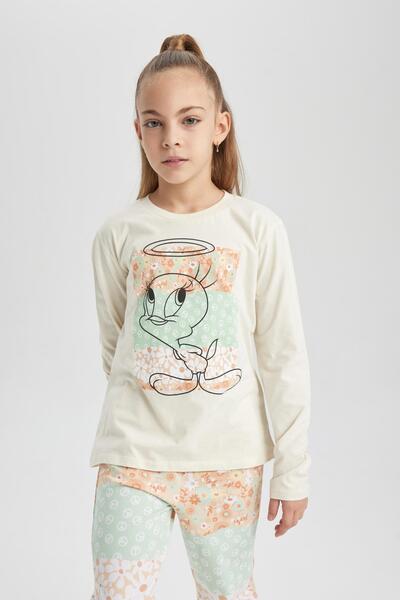 DeFacto Girl's Looney Tunes Long Sleeve Pajama Set
