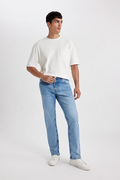 DeFacto Wiser Wash Sergio Regular Fit Normal Mould Normal Waist Pipe Leg Jean kalhoty